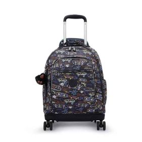 NEW ZEA LARGE WHEELED BACKPACK : KIPLING : NEON SKATE : OS - حقائب مزودة بعجلات