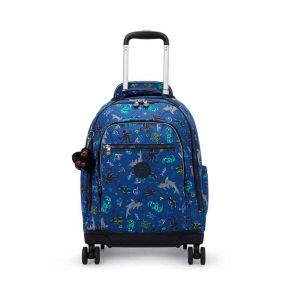 NEW ZEA LARGE WHEELED BACKPACK : KIPLING : UNDERSEA PARTY : OS - حقائب مزودة بعجلات