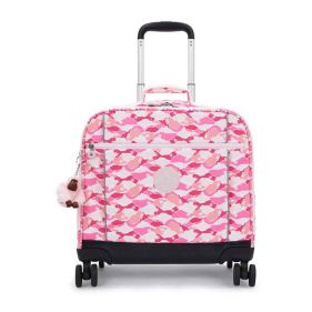 NEW STORIA LARGE WHEELED BAG : KIPLING : PINK PALM : OS - حقائب مزودة بعجلات
