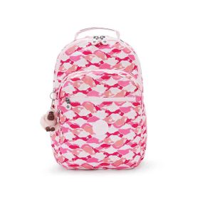 SEOUL LAP LARGE BACKPACK : KIPLING : PINK PALM : OS - شنطة ظهر