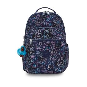 SEOUL LAP LARGE BACKPACK : KIPLING : DISCO FISH : OS - شنطة ظهر