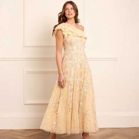 CONFETTI OS ANKLE GOWN - فستان