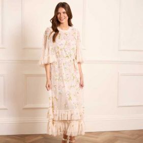 SEQUIN DANDELION  BALLERINA DRESS - فستان