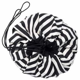 PLAYMAT  AND  STORAGE BAG   STRIPES BLACK - حقائب
