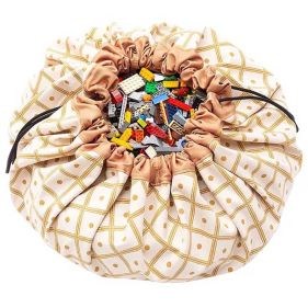 PLAYMAT  AND  STORAGE BAG   GEO MUSTARD - حقائب