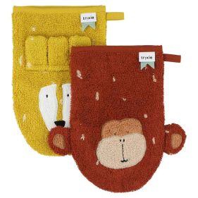 WASHCLOTHS 2 PACK   MR. LION   MR. MONKEY   - إكسسوارات