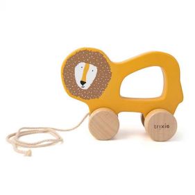 WOODEN PULL ALONG TOY   MR. LION   - ألعاب