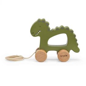 WOODEN PULL ALONG TOY   MR. DINO   - ألعاب
