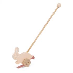 WOODEN PUSH ALONG TOY   MRS. RABBIT   - ألعاب