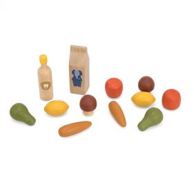 WOODEN GROCERIES SET   - ألعاب