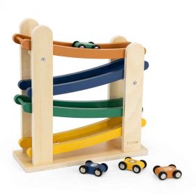 WOODEN RAMP RACER WITH 4 CARS   - ألعاب