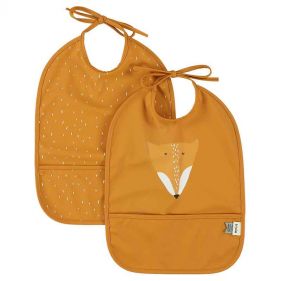 WATERPROOF BIB 2 PACK   MR. FOX   - إكسسوارات