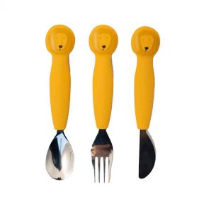 STAINLESS STEEL CUTLERY SET WITH SILICONE HANDLE   MR. LION   - إكسسوارات