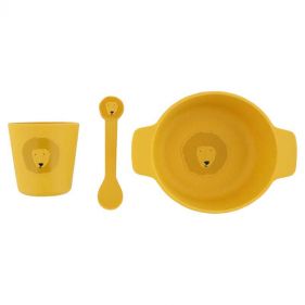SILICONE FIRST MEAL SET  BOWL  SPOON  AND  CUP    MR. LION   - إكسسوارات
