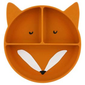 SILICONE DIVIDED PLATE WITH SUCTION   MR. FOX   - إكسسوارات