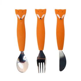 STAINLESS STEEL CUTLERY SET WITH SILICONE HANDLE   MR. FOX   - إكسسوارات