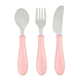 BEABA STAINLESS STEEL TRAINING CUTLERY OLD PINK - إكسسوارات
