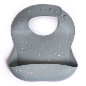 PRINTED BIB STARDUST BLUE  100PERCENT FOOD GRADE SILICONE BIB - طقم أطفال 